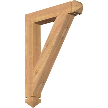 Traditional Arts & Crafts Smooth Bracket, Western Red Cedar, 3 1/2W X 22D X 30H